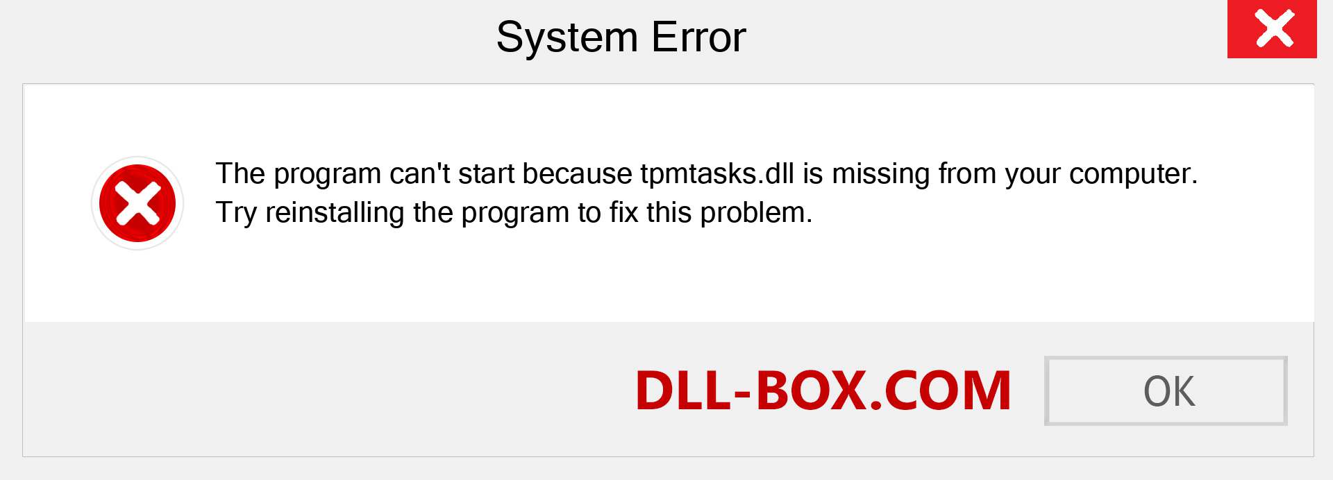  tpmtasks.dll file is missing?. Download for Windows 7, 8, 10 - Fix  tpmtasks dll Missing Error on Windows, photos, images