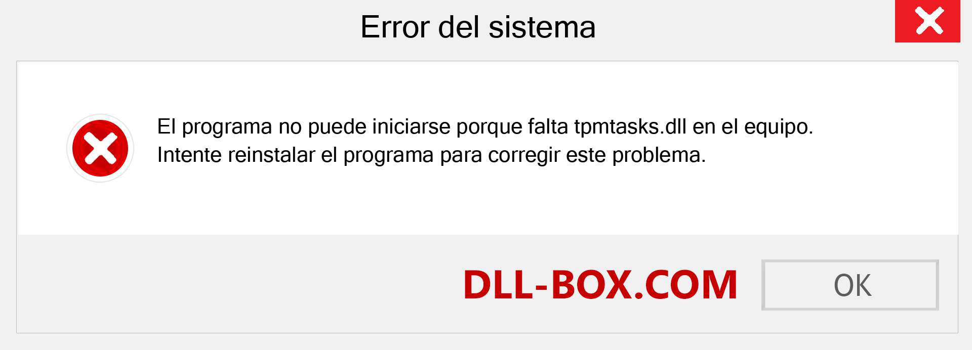 ¿Falta el archivo tpmtasks.dll ?. Descargar para Windows 7, 8, 10 - Corregir tpmtasks dll Missing Error en Windows, fotos, imágenes